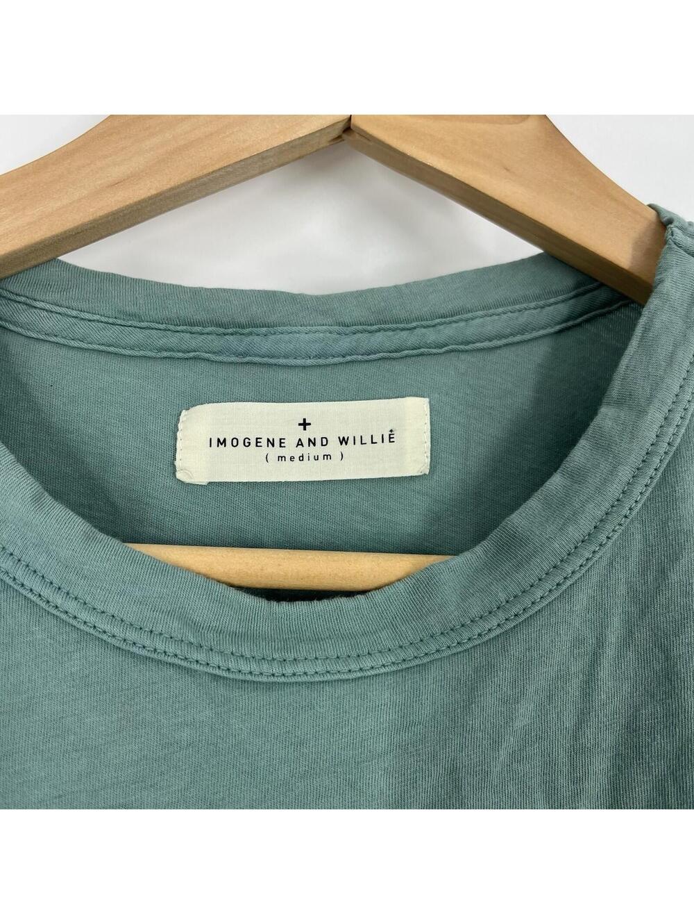 Imogene + Willie The Bolt Tee Size Medium Teal Blue Graphic T Shirt Crew Cotton - Picture 3 of 7